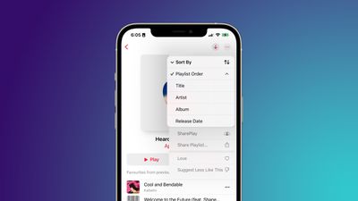 apple music ios 16 sorting