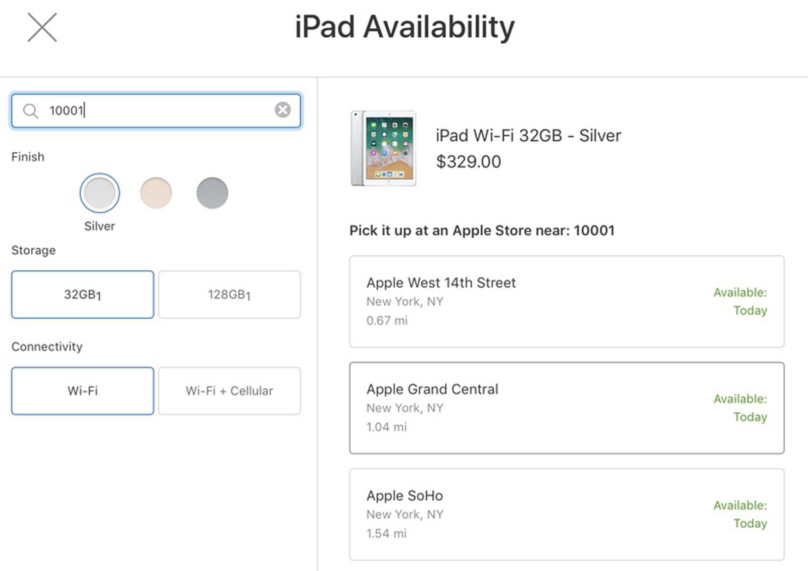 New Sixth-Generation iPad Now Available for In-Store Pickup at Apple