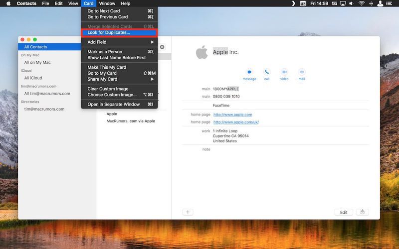 How to Merge and Remove Duplicate Contacts in macOS and iCloud - MacRumors