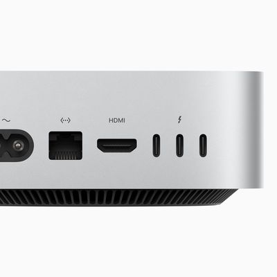 Apple Mac mini back facing ports 1