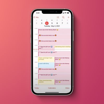 iOS Spam Calendar Feature
