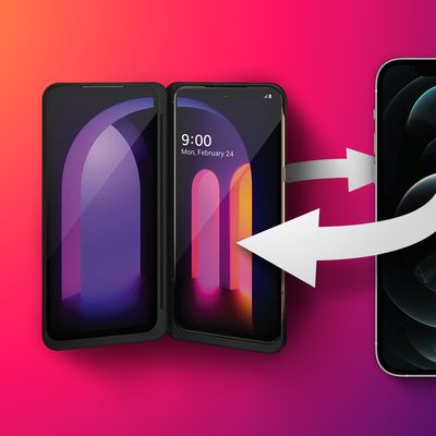 iPhone and LG V60 Swap Feature