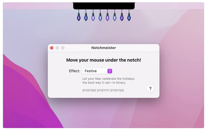 Notch Free 'Notchmeister' Lets You Decorate the Notch on Your MacBook Pro - MacRumors