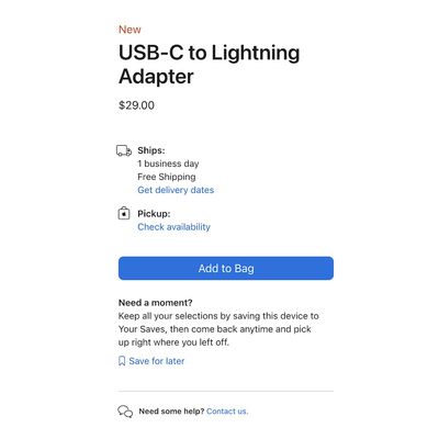USB C Lightning Adapter