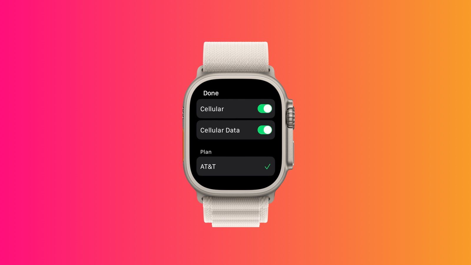 Apple Watch mobilní data