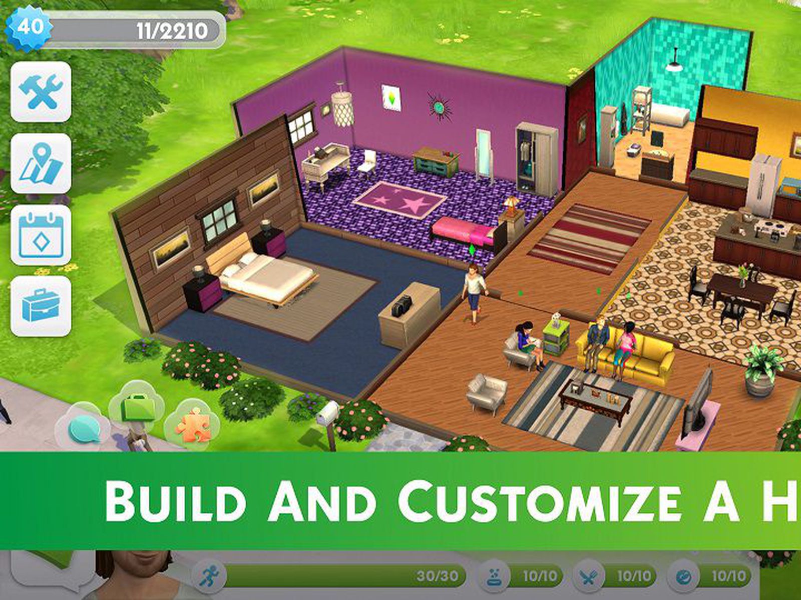 How long is The Sims Mobile?