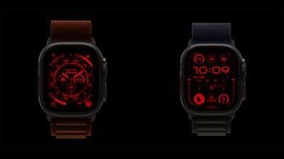 Apple Watch Ultra Night Mode Screen
