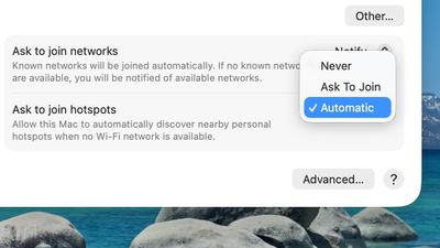 automatic hotspot macos tahoe