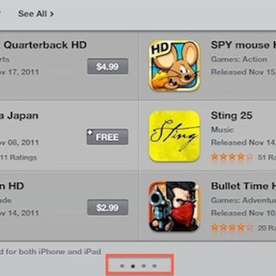 ipad app store swipe