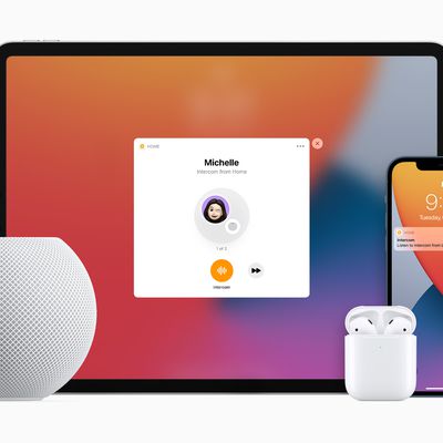 Apple HomePod mini iPad iPhone applewatch airpods intercom