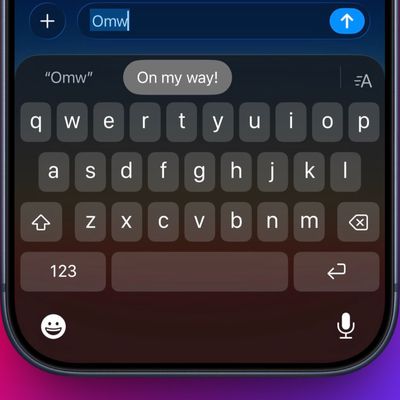 on my way text replacement