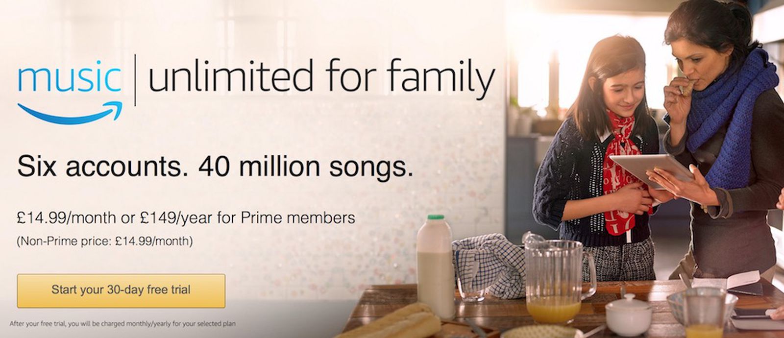 Amazon Rolls Out Music Unlimited 'Family Plan' to the U.K. for £15 per