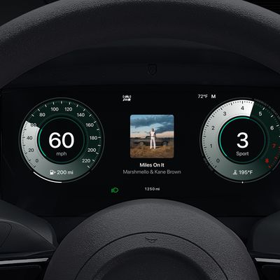 Apple CarPlay Ultra cluster Now Playing