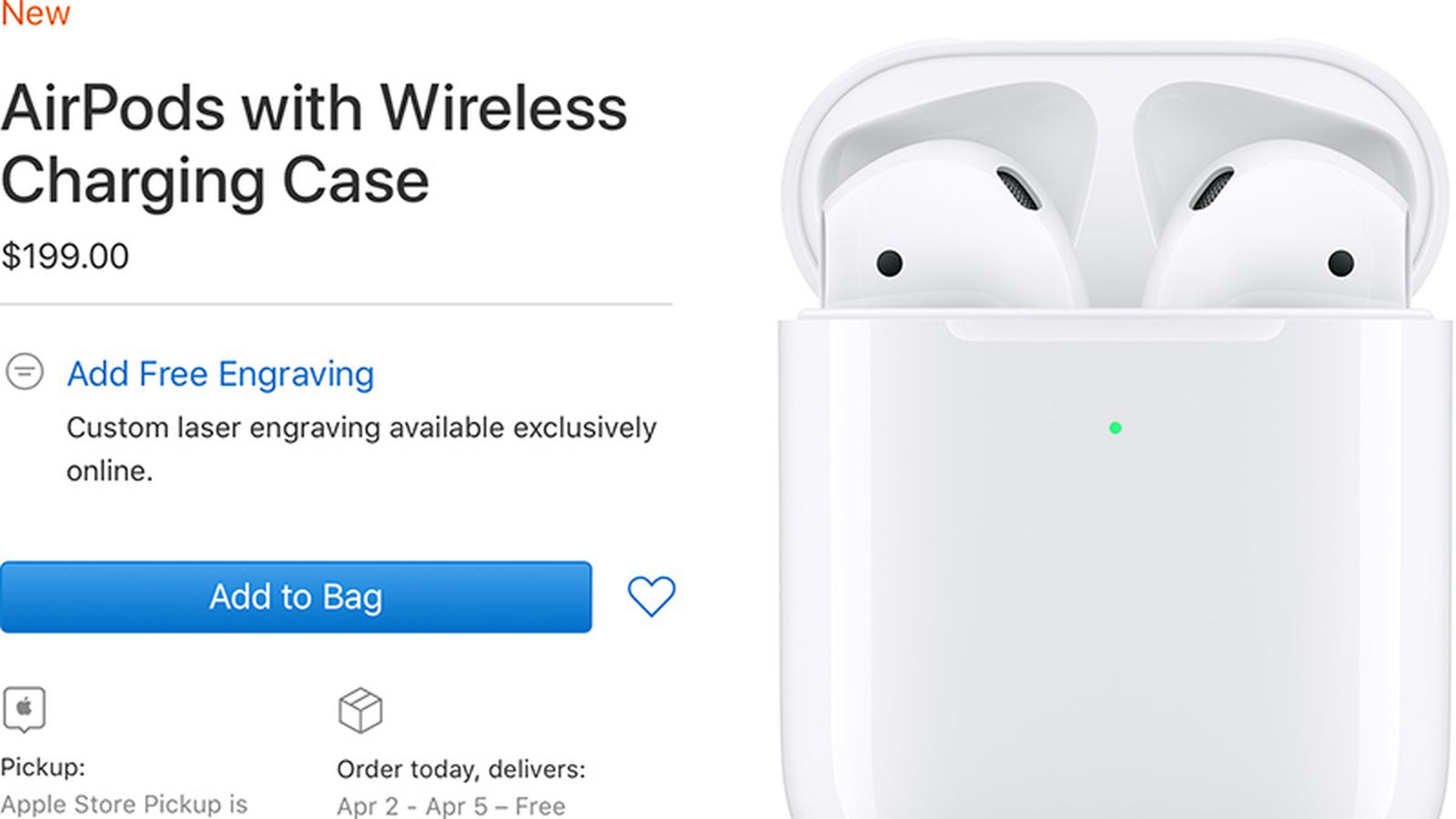 AirPods With Wireless Charging Delivery Date Slips to April - MacRumors