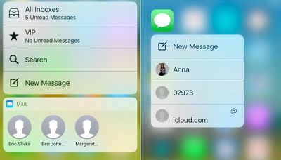 mail-messages 3D Touch