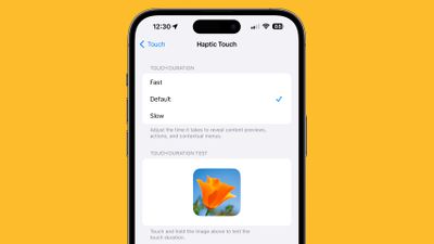 haptic touch ios 17 fast