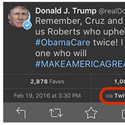 Donald Trump iPhone Tweet