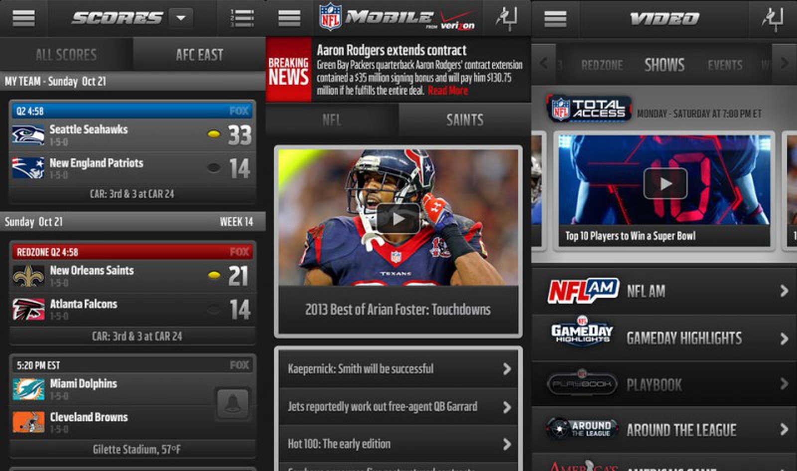 NFL Updates iOS App with Visual Redesign, Live Streaming Options Still