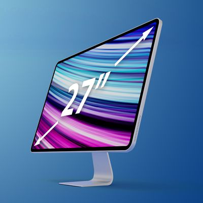 2020 iMac Mockup Feature 27 inch text