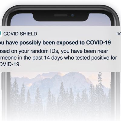 covid exposure example app