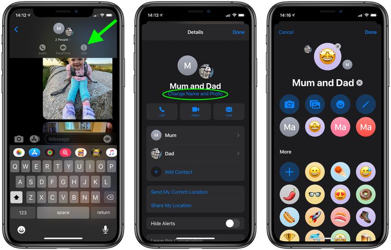 How to Set a Photo and Name for a Group Chat in the iOS 14 Messages App ...