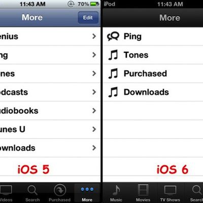 ios 5 ios 6 itunes more