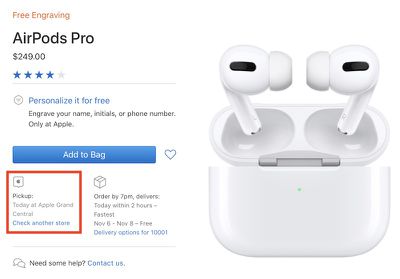 airpods pro pickup