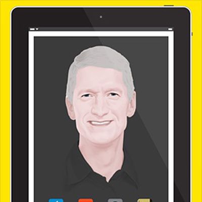 tim cook ipad portrait illustration