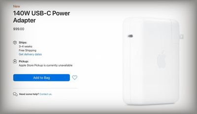 apple 140w power adapter