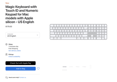 Magic Keyboard with Numeric Keypad for Mac models - Apple