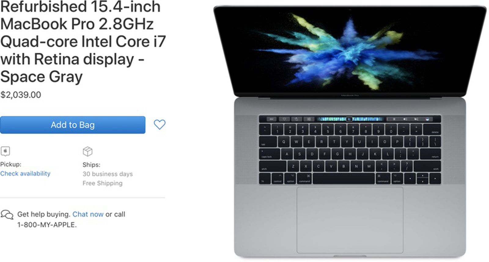 Apple Adds 2017 15-Inch MacBook Pro Models to Refurbished Store