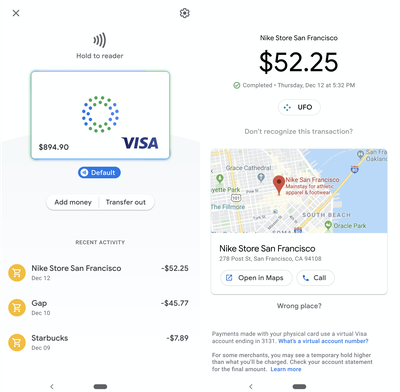 Google Pay Debit Card