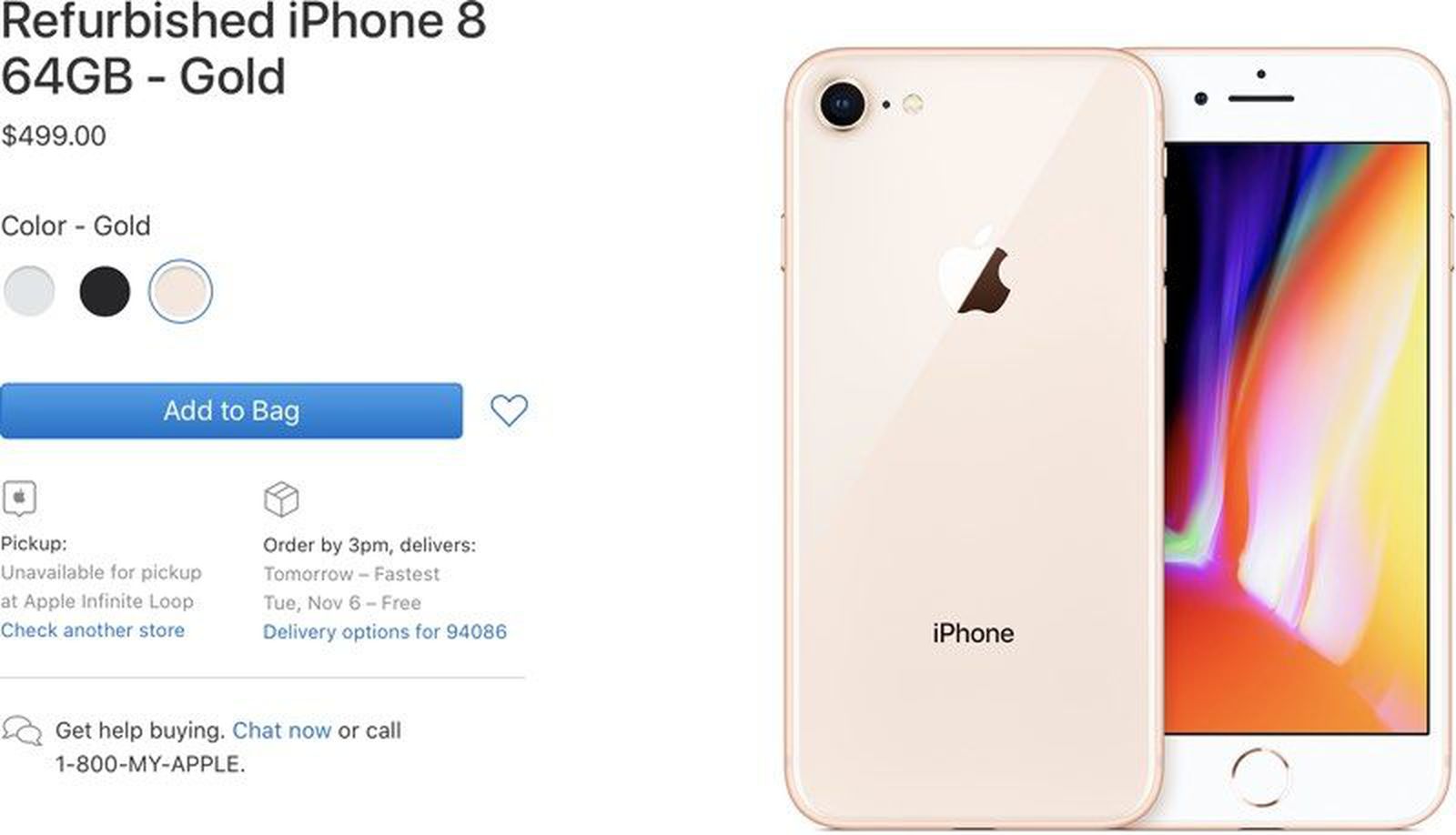 Apple Now Selling Refurbished iPhone 8 and iPhone 8 Plus Models - MacRumors