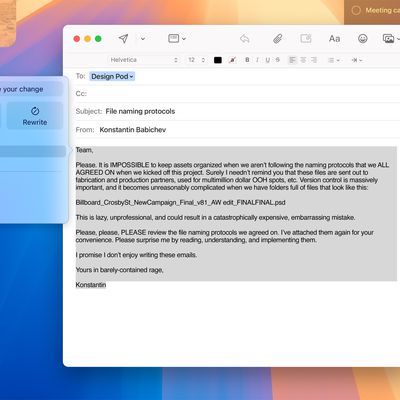 Apple WWDC24 macOS Sequoia Writing Tools Rewrite 240610