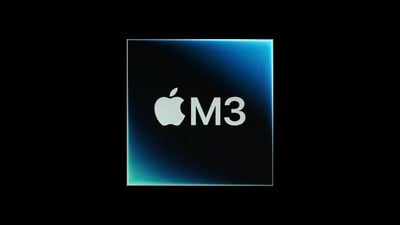 Diapositiva de eventos de Apple con chip M3