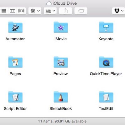 icloud drive yosemite finder