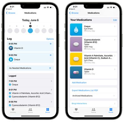 ios 16 medications app interface