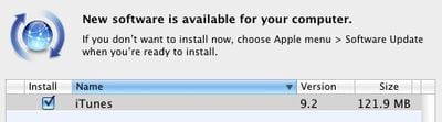 164912 itunes 9 2 software update