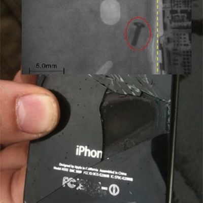 combusted iphone screw