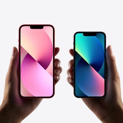 iPhone 13 mini side by side