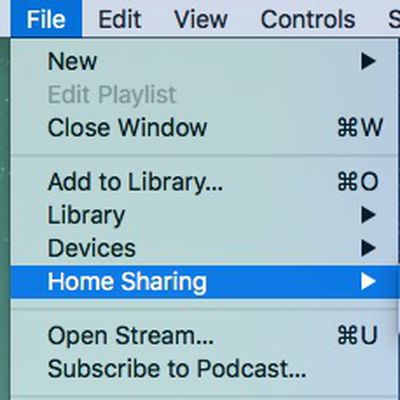 Home Sharing iTunes