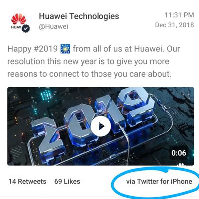 huaweiiphonetweet