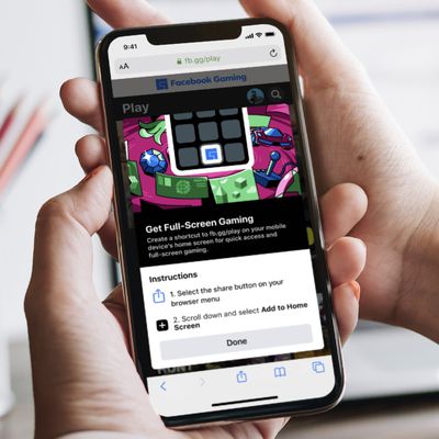 Facebook gaming web app