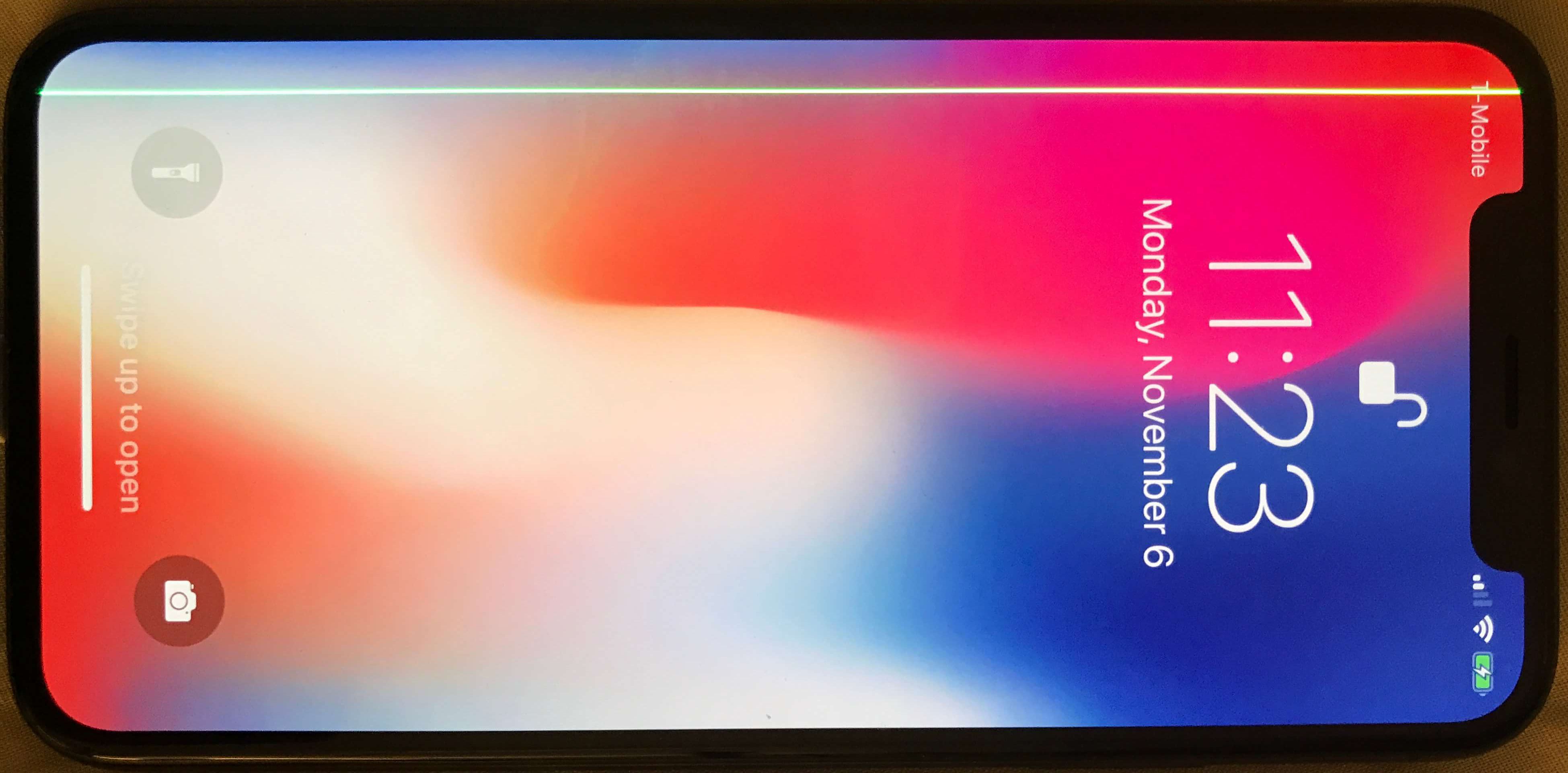 Several Iphone X Owners Encountering Green Line On Display Due To Potential Hardware Defect Macrumors
