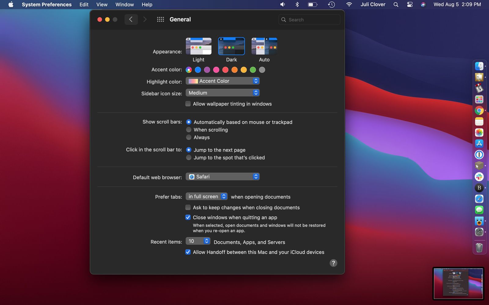 Make Dark Mode Darker in macOS Big Sur With New Toggle to Disable