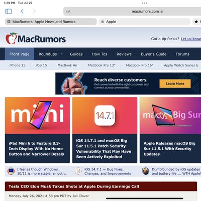 safari redesign ipados 15 beta 4