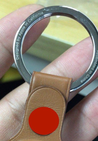 alleged apple airtag keychain accessory