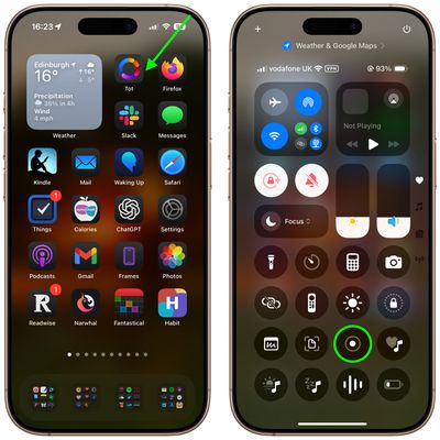home screen