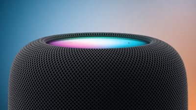 HomePod 2 Midnight Closeup ma niebiesko-pomarańczowy kolor