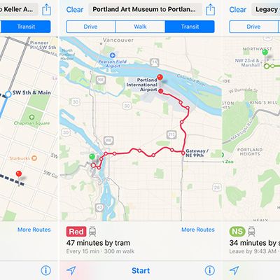 Portland Oregon Apple Maps Transit
